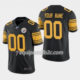 Camiseta Hombre NFL Pittsburgh Steelers Personalizar Nike Negro 100th